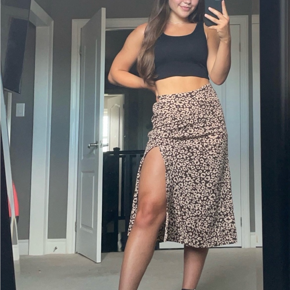 Cheeta print Midi Skirt